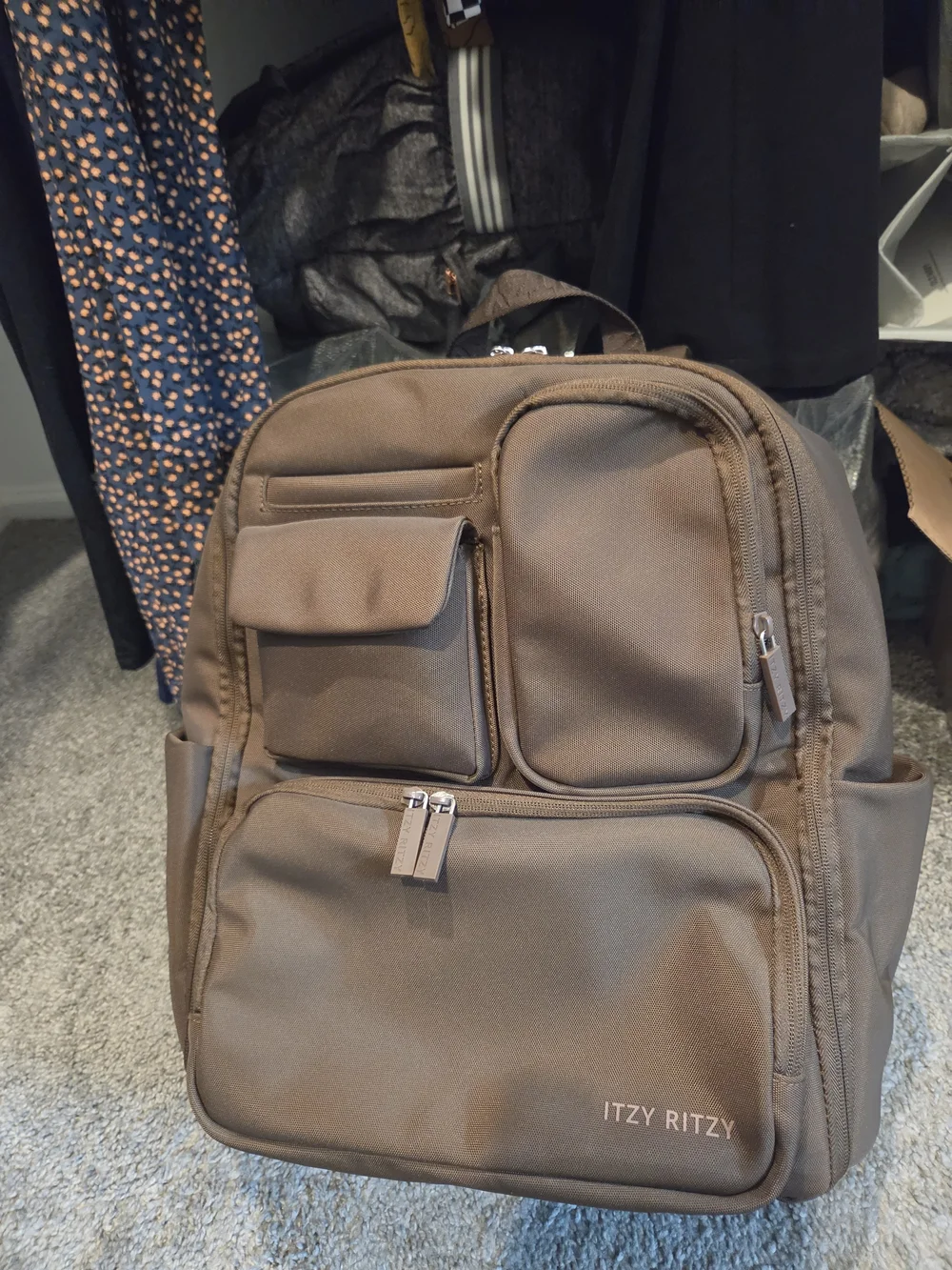 Itzy Ritzy Belong Brown Travel Backpack